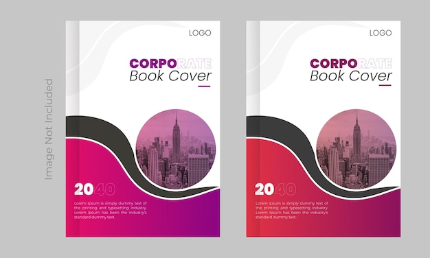 Vector conjunto de plantillas de diseño de portada de libros anuales de negocios profesionales corporativos