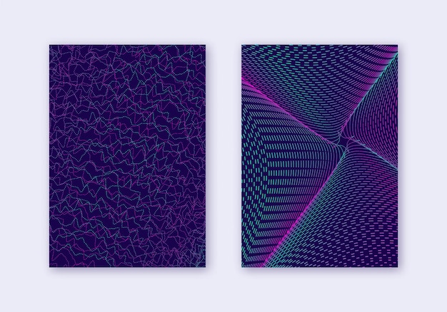 Conjunto de plantillas de diseño de portada Líneas abstractas b moderno