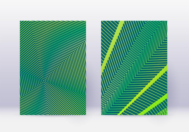 Conjunto de plantillas de diseño de portada Líneas abstractas modernas b
