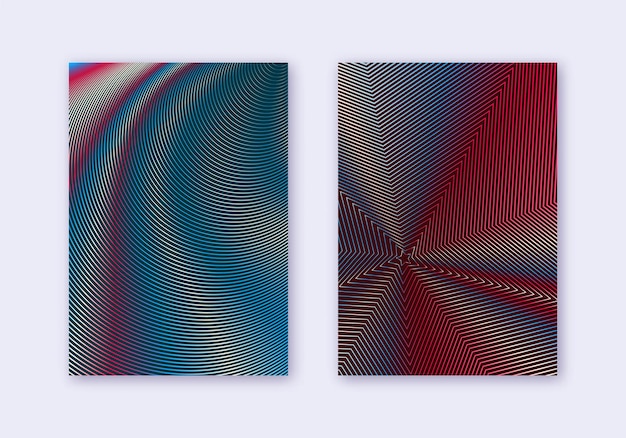 Conjunto de plantillas de diseño de portada Líneas abstractas modernas b