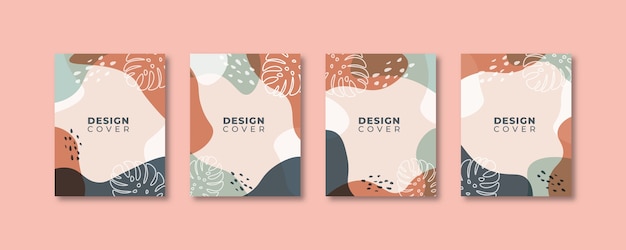 Conjunto de plantillas de diseño de portada universal creativas abstractas.