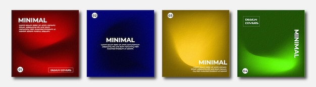 Conjunto de plantillas de diseño de portadas con fondo degradado vibrante Diseño moderno y moderno