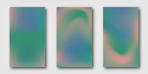 Conjunto de plantillas de diseño de portadas con fondo degradado vibrante Diseño moderno y moderno