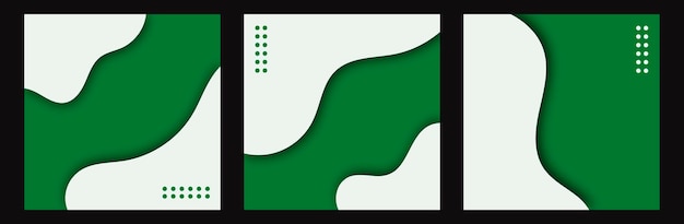 Conjunto de plantillas de diseño de redes sociales verdes
