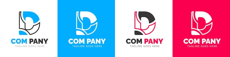 Vector conjunto de plantillas de diseño vectorial de icono de logotipo de letra d de empresa minimalista creativa de negocios modernos corporativos