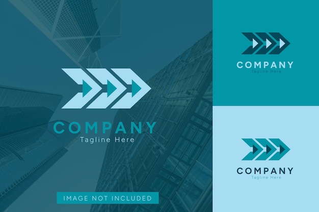 Conjunto de plantillas de diseño vectorial del logotipo de la empresa con diferentes estilos de color