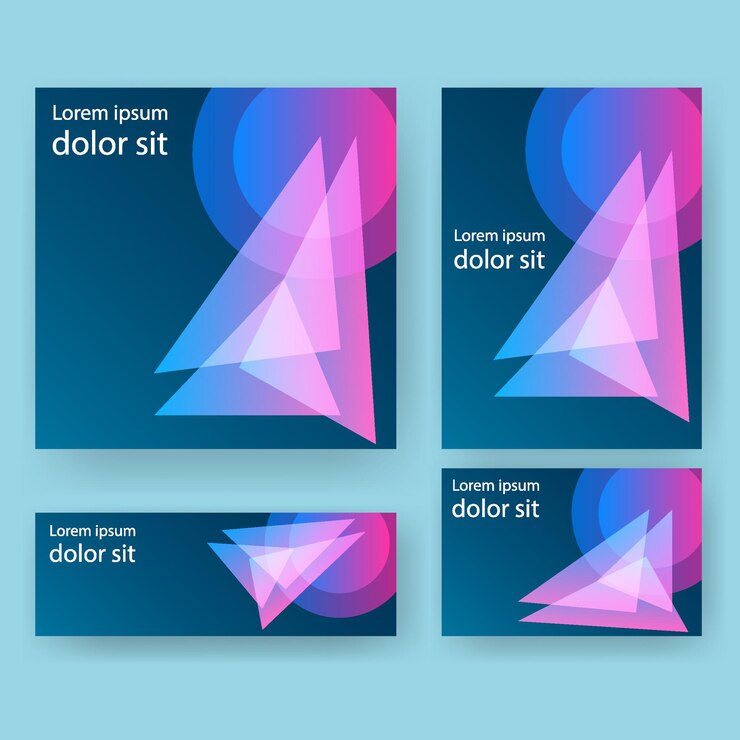 Vector conjunto de plantillas de folleto de patrones de arte moderno
