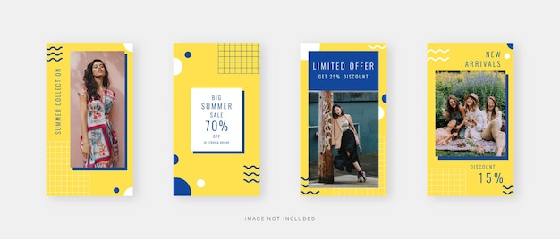 Conjunto de plantillas de historias de redes sociales