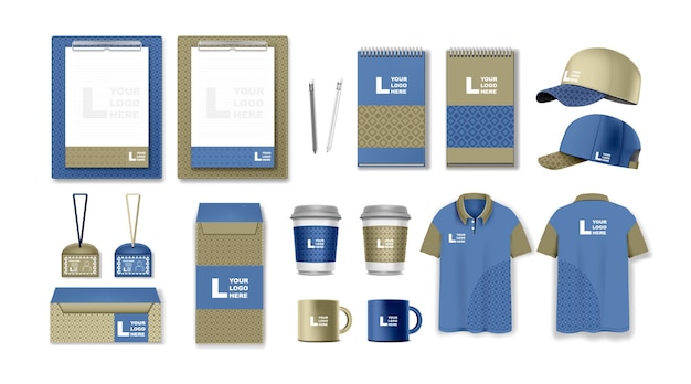 Conjunto de plantillas de identidad corporativa Diseño de marca Maquetas de papelería empresarial