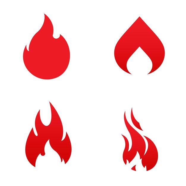 Conjunto de plantillas de ilustración vectorial del logotipo de leña de Fire Vector