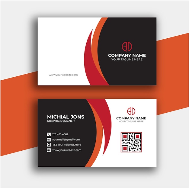 Conjunto de plantillas de impresión de tarjetas de visita modernas Tarjeta de visita personal con el logotipo de la empresa Ilustración vectorial