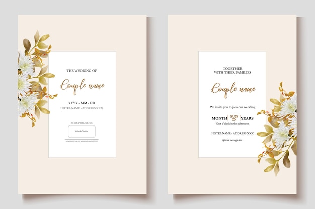 conjunto de plantillas de invitaciones para tarjetas de boda