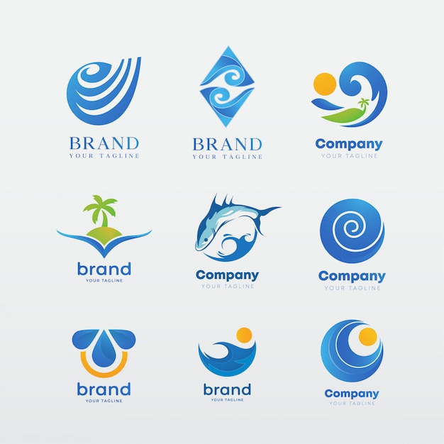 Conjunto de plantillas de logotipo, inspiración de identidad.