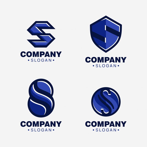 Vector conjunto de plantillas de logotipo letra s