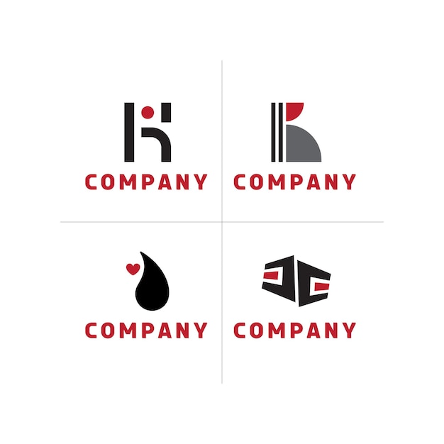 Conjunto de plantillas de logotipo de negocio abstracto de mezcla