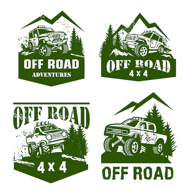 Conjunto de plantillas de logotipo off road