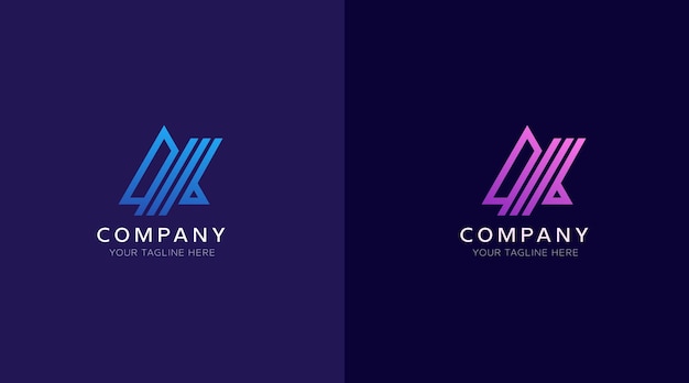 Conjunto de plantillas de logotipo plano de empresa