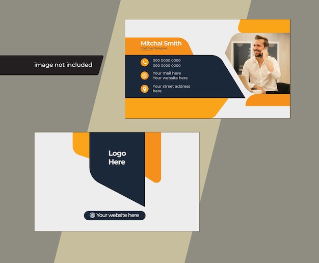 Conjunto de plantillas modernas para imprimir tarjetas de visita Tarjeta de visita personal con logotipo de la empresa Vector