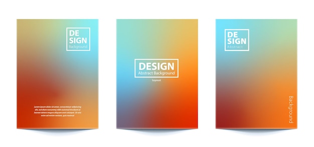conjunto de plantillas pastel gradiente de arco iris fondo abstracto para portadas de flyer de pancartas papeles de pared