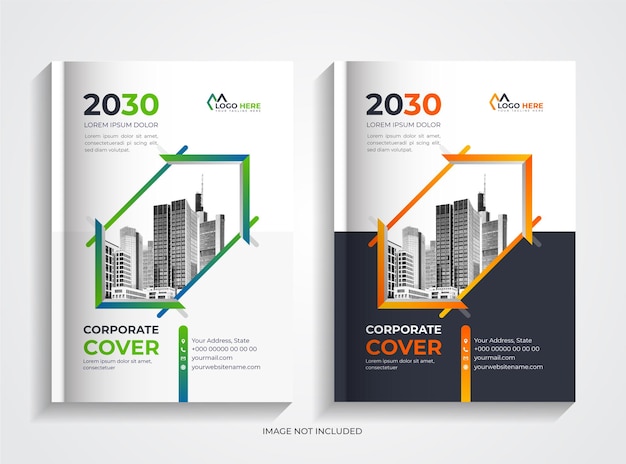 conjunto de plantillas de portada de libro corporativo