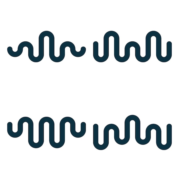 conjunto de plantillas premium de logotipo de ondas de sonido vectoriales