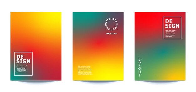 conjunto de plantillas Rainbow Blur Blend Abstract Fondo para portadas de panfletos de banner papeles de pared marcas
