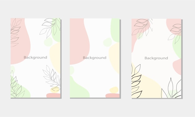 Un conjunto de plantillas para redes sociales en un estilo moderno y minimalista historias de pancartas de folletos diseño de redes sociales lugar para texto