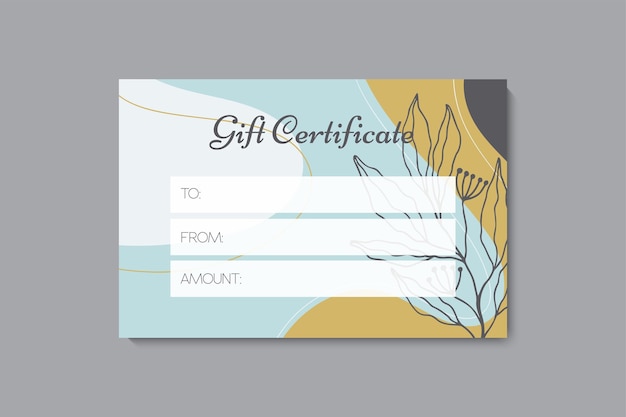 Conjunto de plantillas de tarjetas de regalo coloridas Ilustración vectorial de flores de estilo moderno para la galería de salones