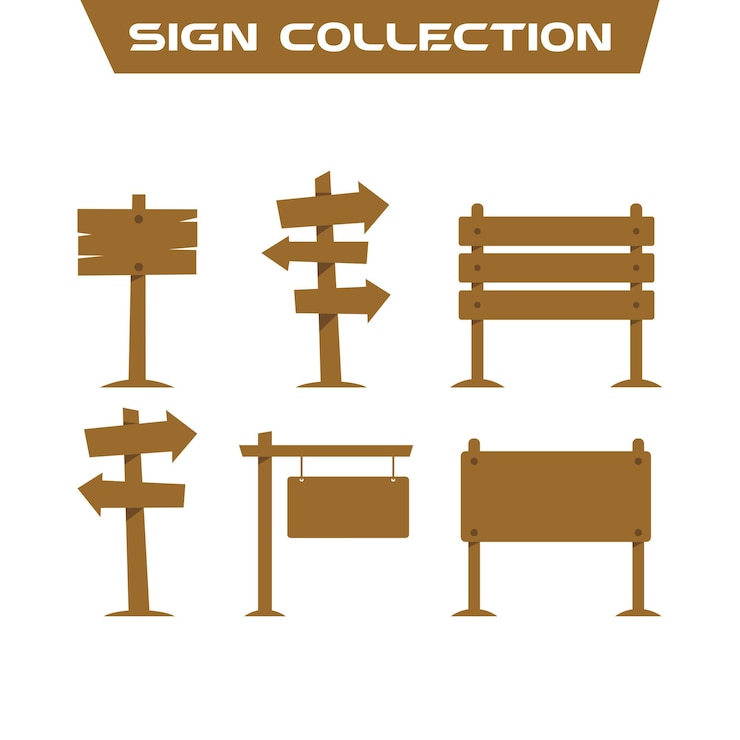 Vector conjunto de plantillas vectoriales de señales de dirección