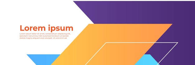 Conjunto de plantillas web de diseño de banner colorido abstracto. Banner de web de encabezado horizontal. Plantilla de fondo de patrón de banner de diseño gráfico abstracto de vector.