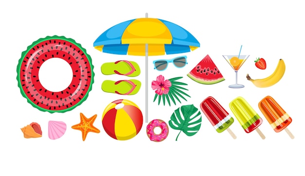Conjunto de playa de verano