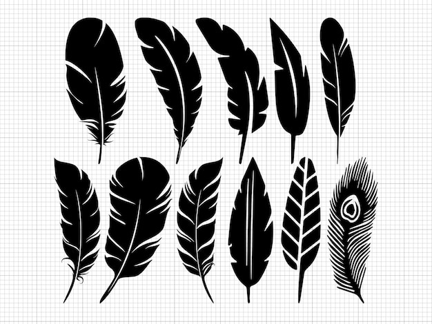 Conjunto de plumas de la colección de vectores