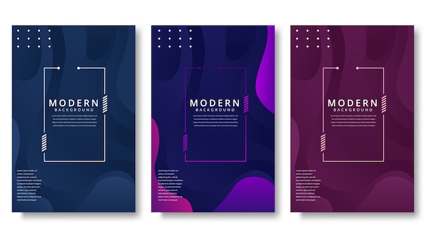 Conjunto de portadas abstractas modernas