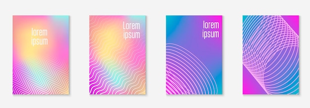 Conjunto de portadas abstractas
