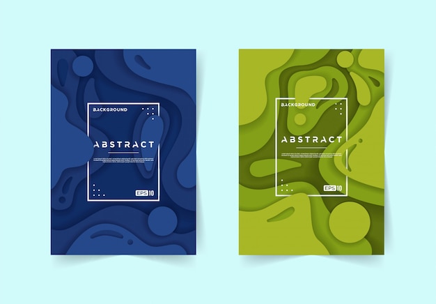 Conjunto de portadas abstractas