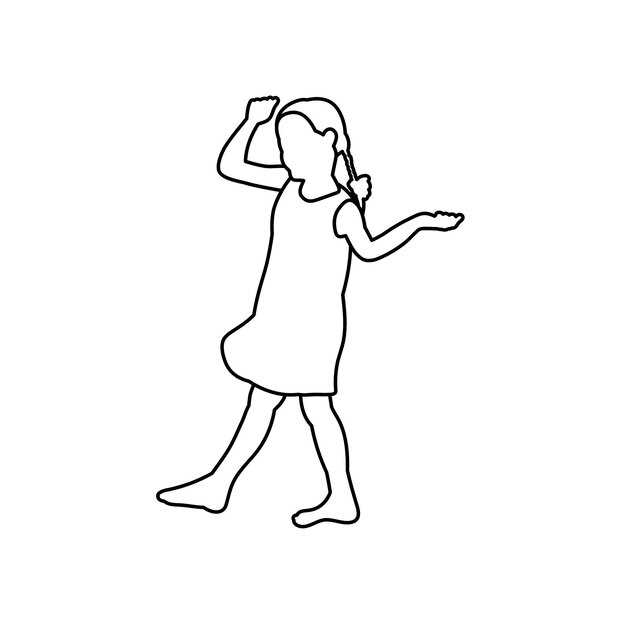 conjunto de poses de coloreo lindo vector feliz