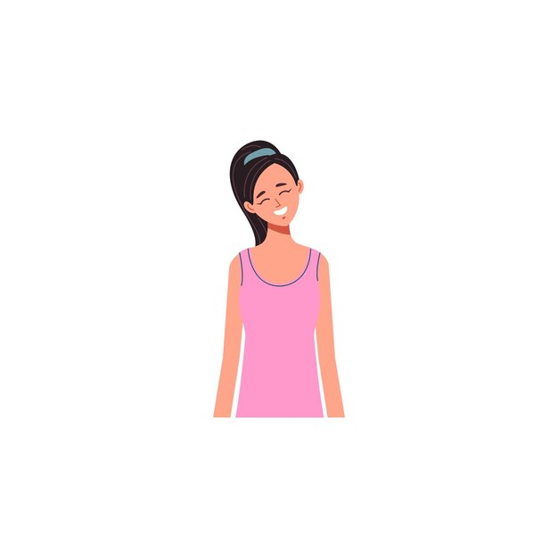 conjunto de poses de personas que llevan ropa rosa fresca jóvenes