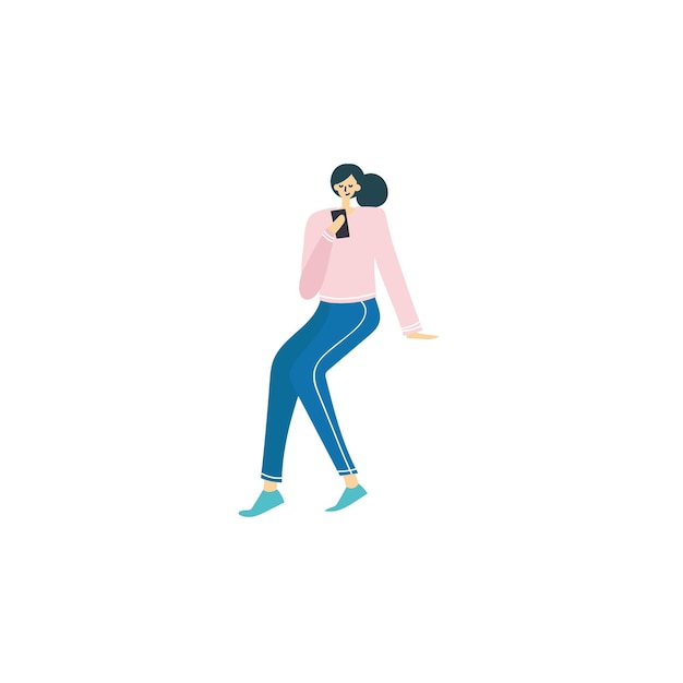 conjunto de poses de personas con trabajos de profesión plana