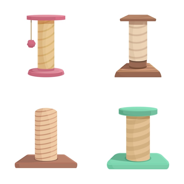 Conjunto de postes de rascado para gatos