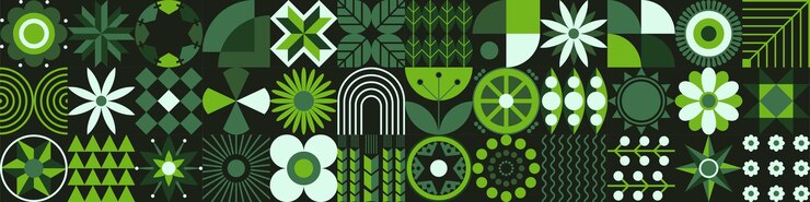 Conjunto de primavera de 36 iconas relacionadas con la Pascua patrones conceptuales geométricos abstractos Flores de una simple