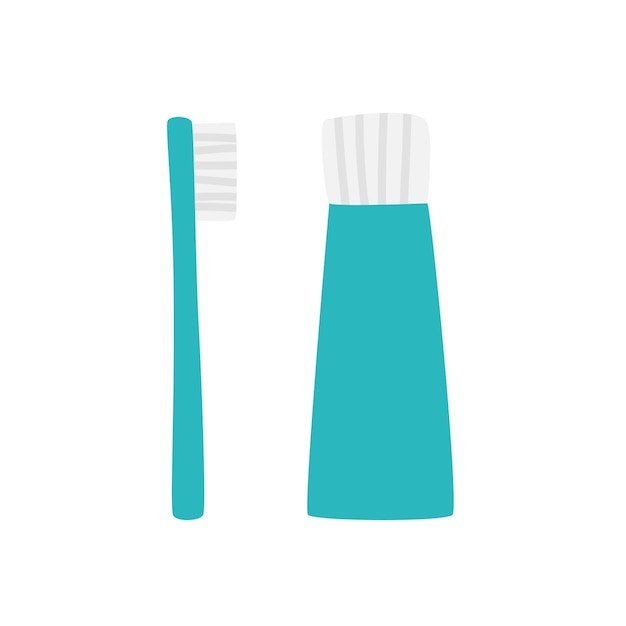 Un conjunto de productos para el cuidado dental. puedes llevarlo contigo en un viaje. Un juego de cepillos de dientes y pasta de dientes sobre un fondo blanco.