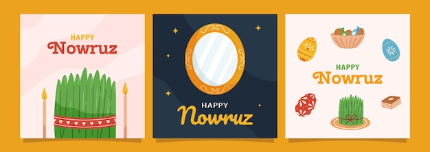 Conjunto de publicaciones Happy Nowruz