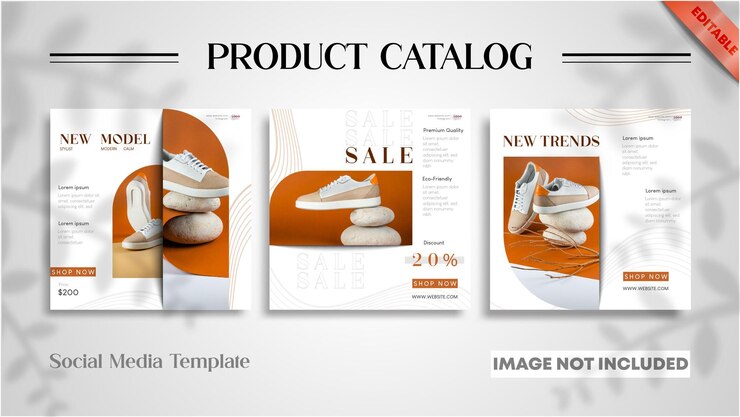 Conjunto de publicaciones de Instagram de banner de redes sociales de producto de zapatos de moda