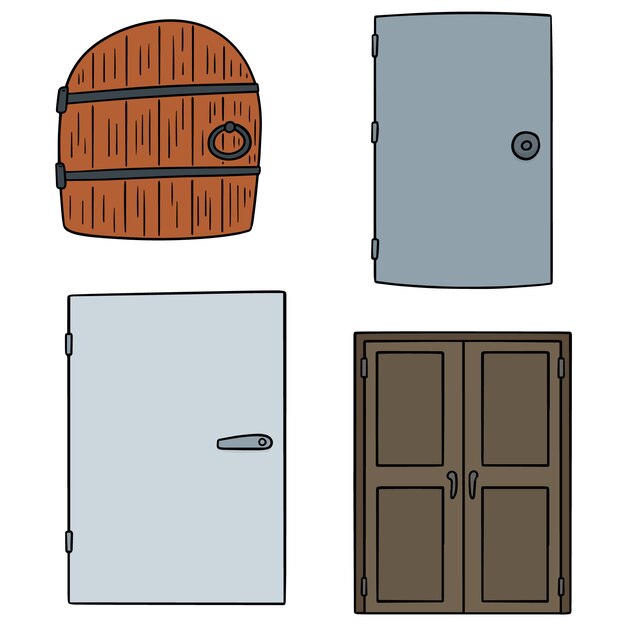 Vector conjunto de puerta