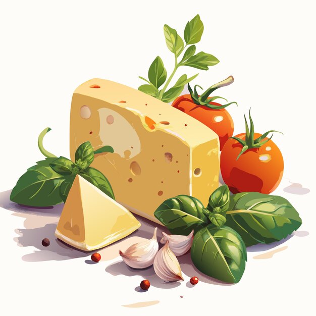 Conjunto de queso vectorial