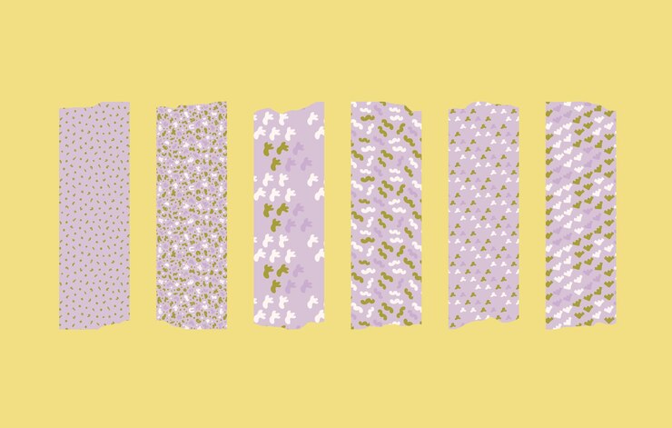 Vector conjunto de rayas de cintas washi plantilla decorativa de whisky escocés