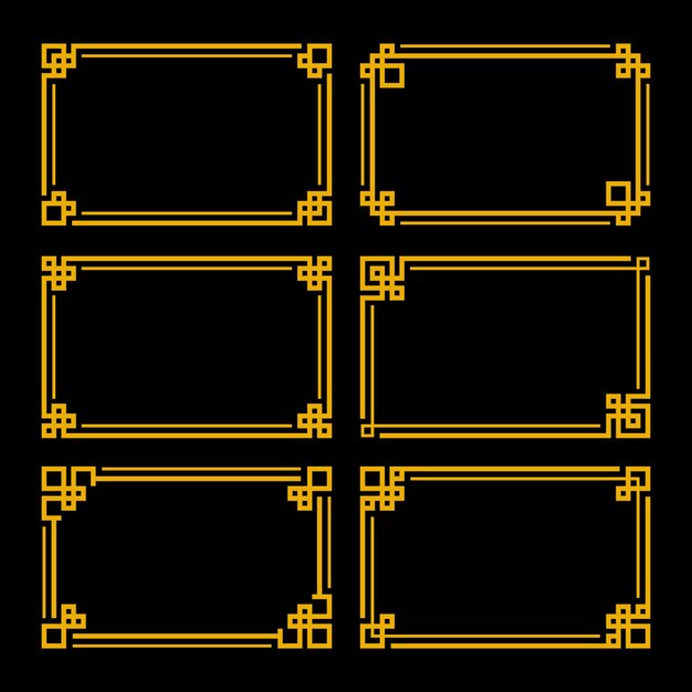 conjunto, de, rectángulo, marco, vector