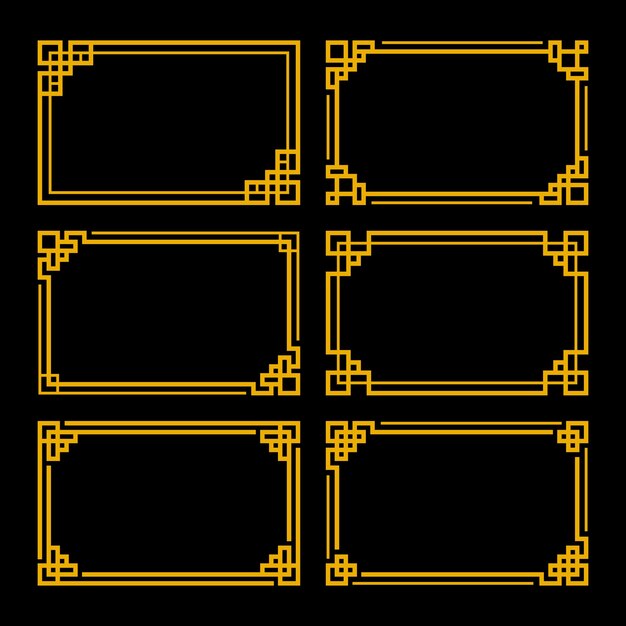 conjunto, de, rectángulo, marco, vector