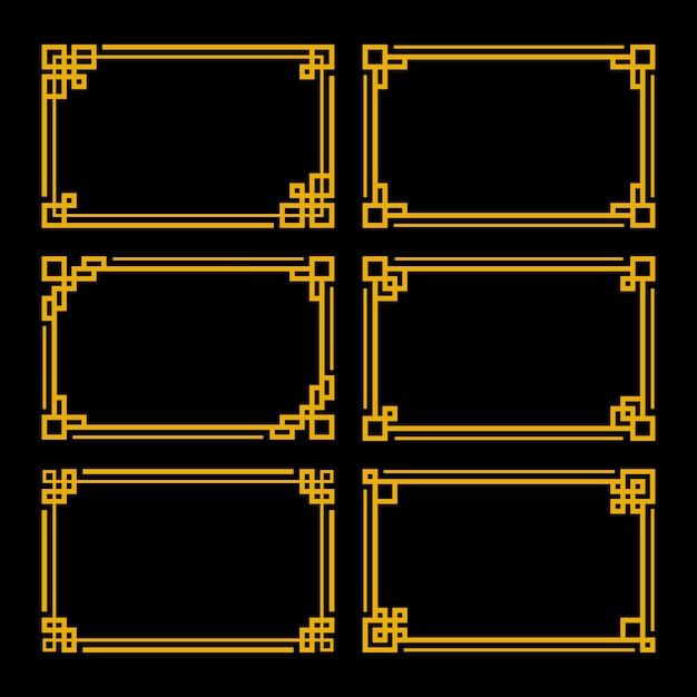 conjunto, de, rectángulo, marco, vector