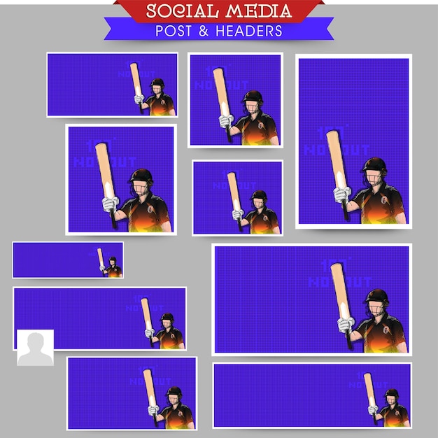 Conjunto de redes sociales para cricket